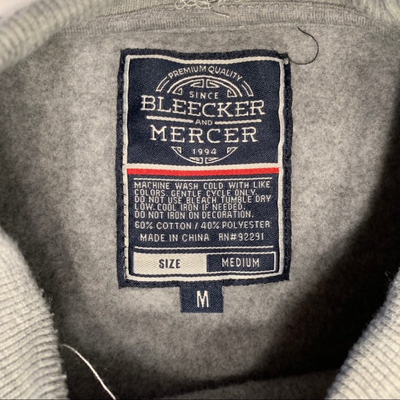 Bleecker and Mercer Challenge Logo Gray Crewneck Sweatshirt Men’s Medium - Picture 5 of 9